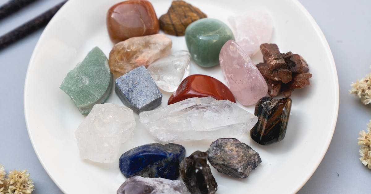 Assorted Gem Stones on Plate