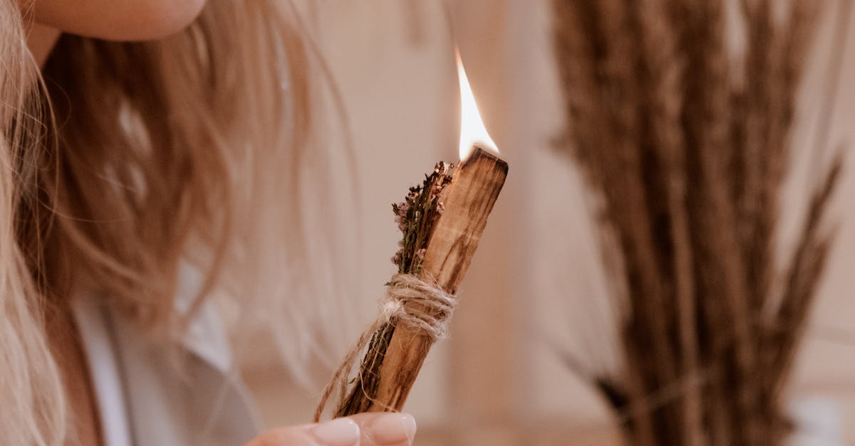 Photo of a Woman Holding a Sage Smudge Stick