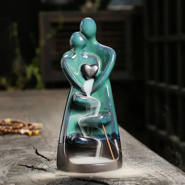 Lovers Ceramic Backflow Incense Burner