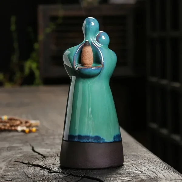 Lovers Ceramic Backflow Incense Burner - Image 3