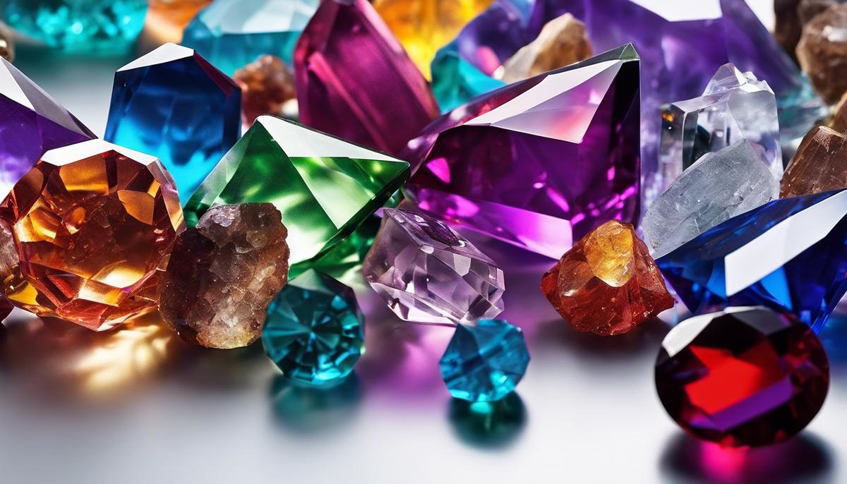 Image depicting various crystals with vibrant colors and different shapes.